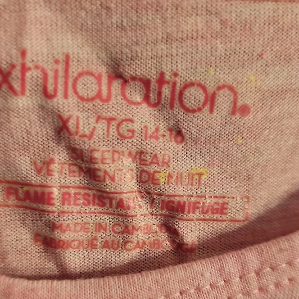 Xhilaration Girls Pink Heart Smiley Face Nightgown Size 14/16 Like New